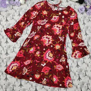 NWT Old Navy 3/4 Sleeves Women's Floral Dress Size 12